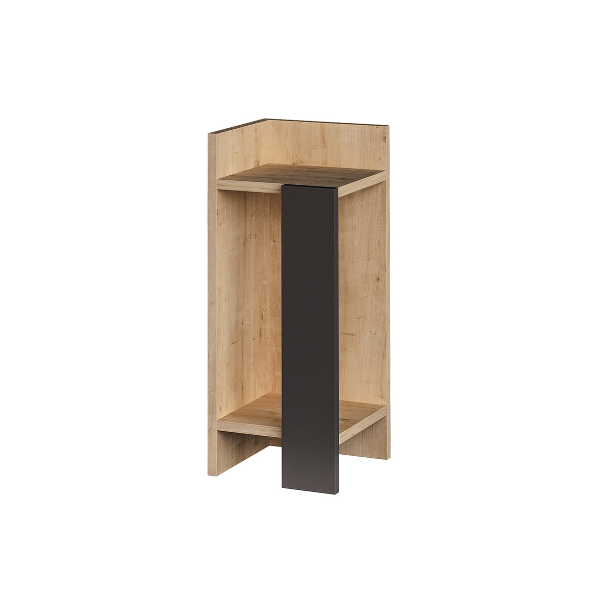 Κομοδίνο Αριστερό (25X27X60) A-G Elos Left 855Dte3507 Oak Anthracite Home Έπιπλα Κρεβατοκάμαρας Κομοδίνα Spitishop