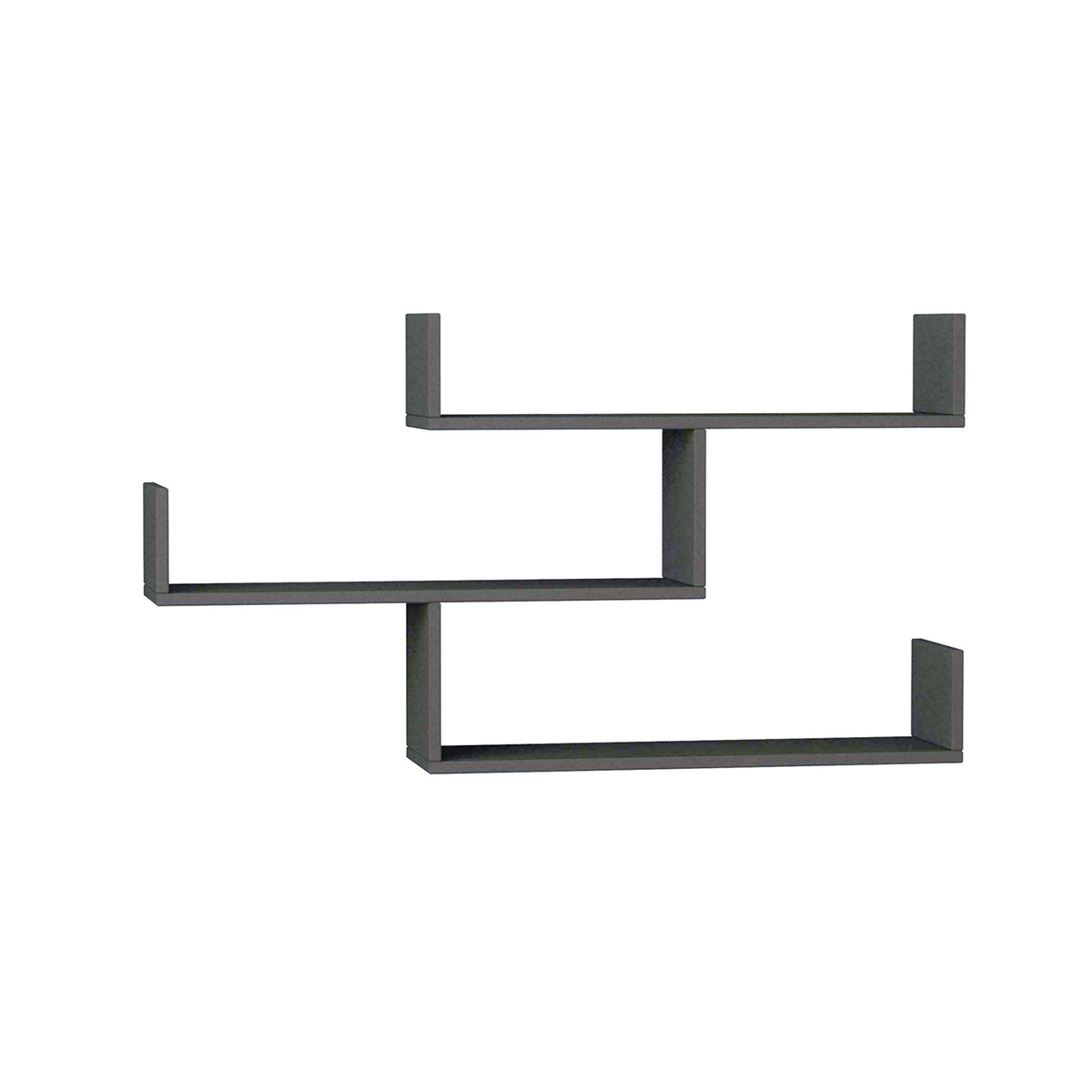Ραφιέρα Τοίχου 3 Θέσεων (120X22X67) A-G Tibet 855Dte1649 Anthracite Home Οργάνωση & Αποθήκευση Ράφια Spitishop
