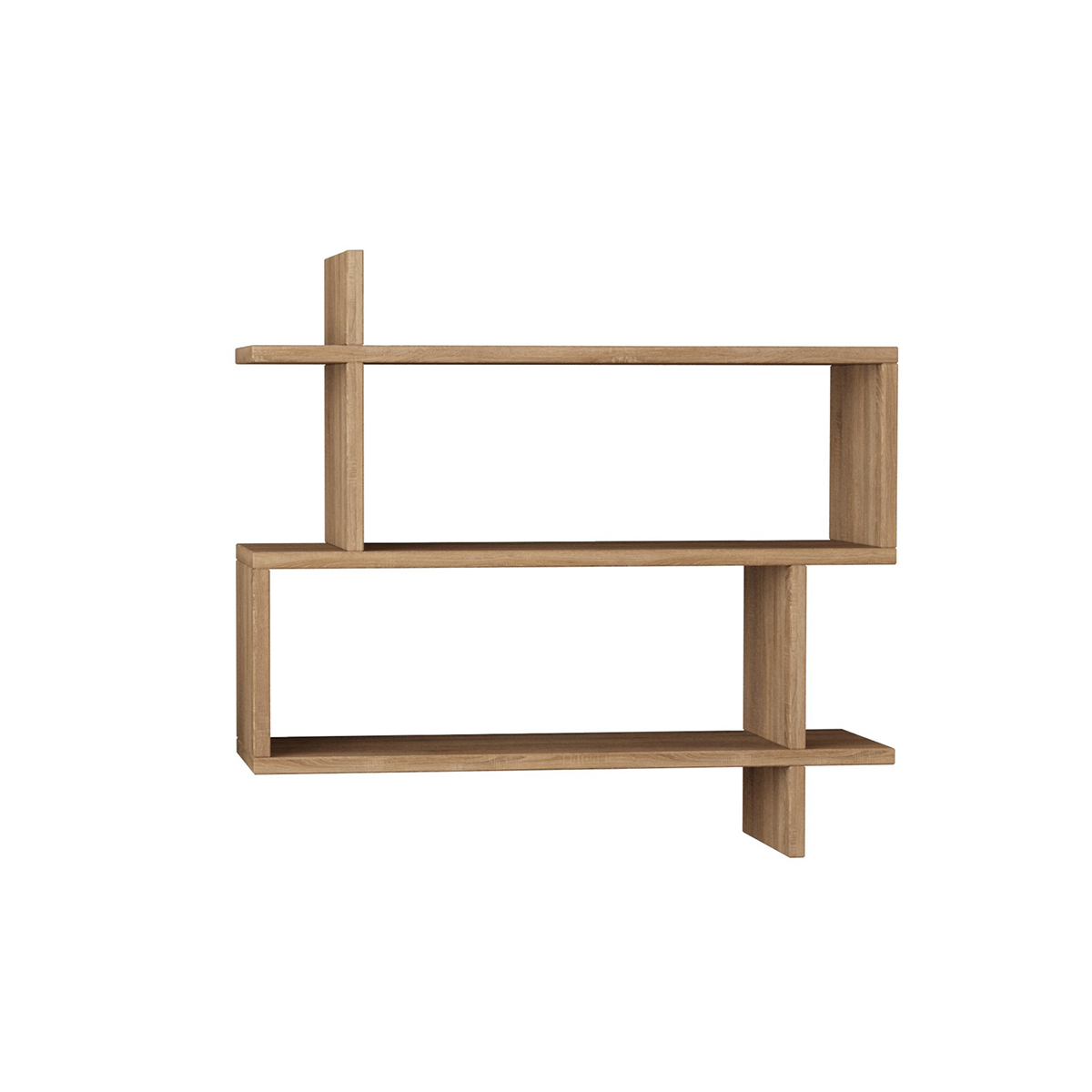 Ραφιέρα Τοίχου 3 Θέσεων (70X22X65 5) A-G Paralel 855Dte1683 Oak Home Οργάνωση & Αποθήκευση Ράφια Spitishop