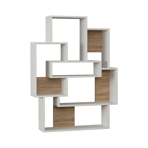 Ραφιέρα Δαπέδου 6 Θέσεων (101x22x132) A-G Barce 855DTE3690 White/Oak