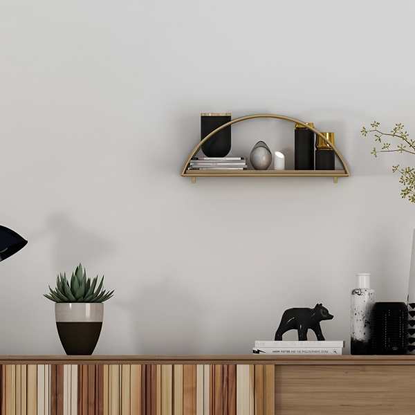 Ράφι Τοίχου (41x15x18) A-G 498HFT1102 Gold Brown