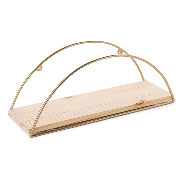 Ράφι Τοίχου (41x15x18) A-G 498HFT1102 Gold Brown