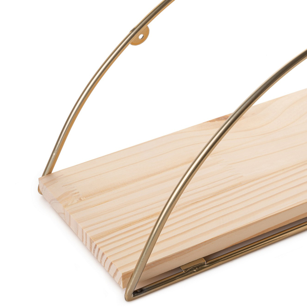 Ράφι Τοίχου (41x15x18) A-G 498HFT1102 Gold Brown