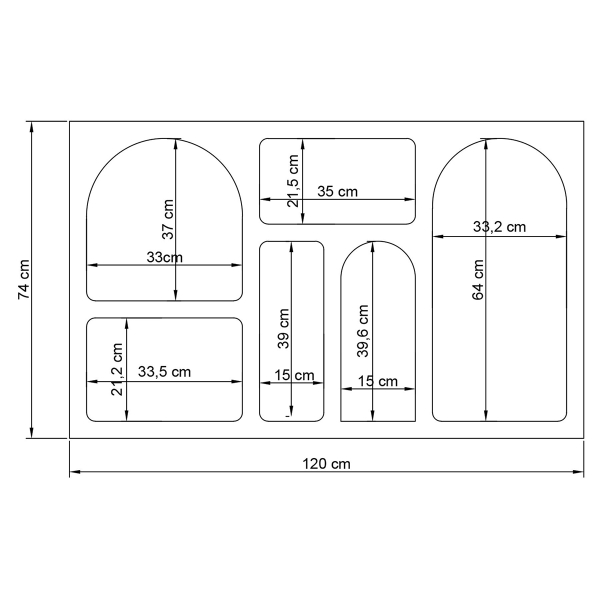 Μπουφές (120x37x74) A-G Liva 120 125GLN1220 White