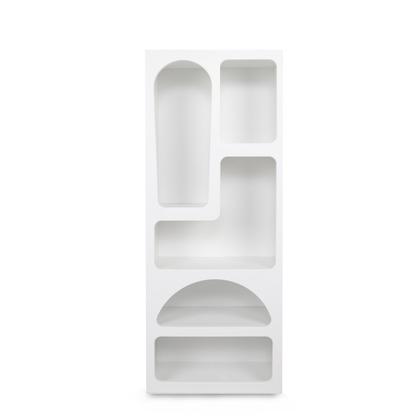 Βιβλιοθήκη Δαπέδου 5 Θέσεων (60x32x150) A-G Venus 125GLN1221 White