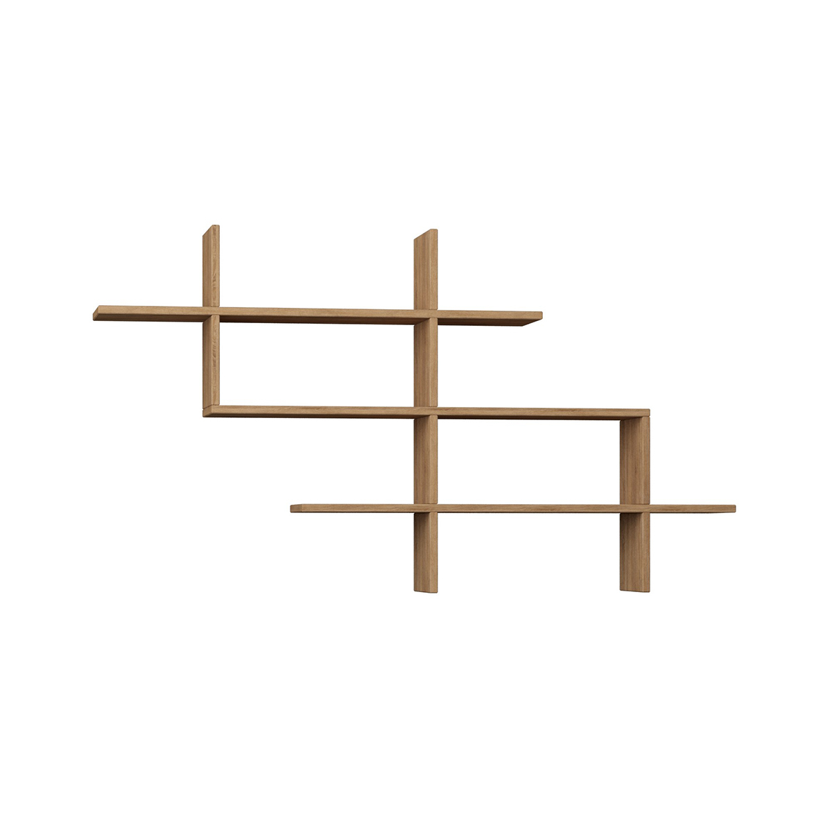Ραφιέρα Τοίχου 8 Θέσεων (150X22X82) A-G Halic 776Hms3668 Oak Home Οργάνωση & Αποθήκευση Ράφια Spitishop