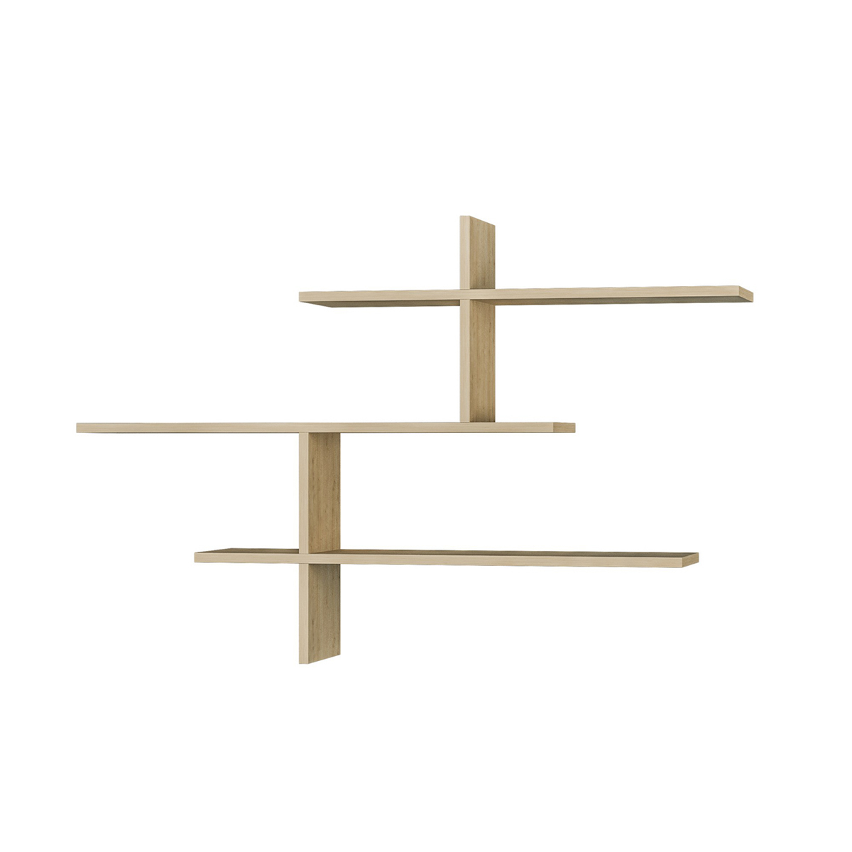 Ραφιέρα Τοίχου 6 Θέσεων (123X22X80 5) A-G Leo 776Hms1731 Oak Home Οργάνωση & Αποθήκευση Ράφια Spitishop
