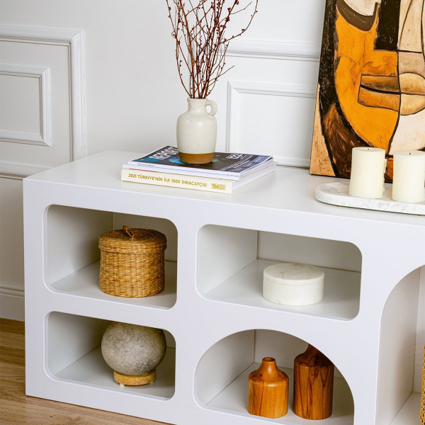 Έπιπλο Τηλεόρασης (160x40x51) A-G Ferlis 125GLN1225 White