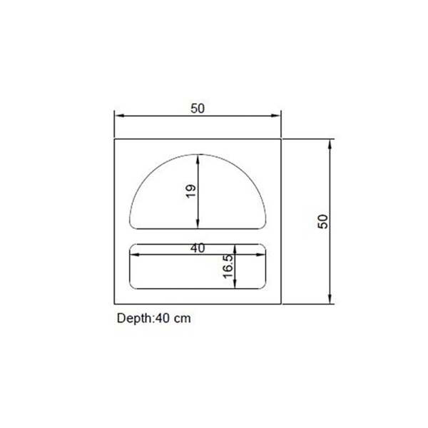 Κομοδίνο Με Ράφια (50x40x50) A-G Lorin 125GLN1226 White
