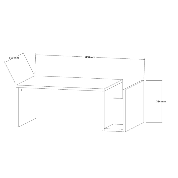 Τραπέζι Σαλονιού Με Ράφια (87x32.4x50) A-G Memo 495SSE2114 Freesia Marble
