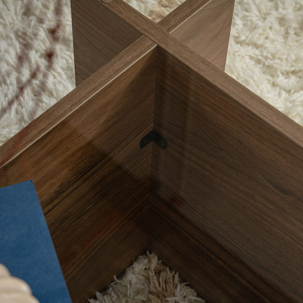 Τραπέζι Σαλονιού (105x65x40) A-G Vetrino 353NRD1101 Walnut