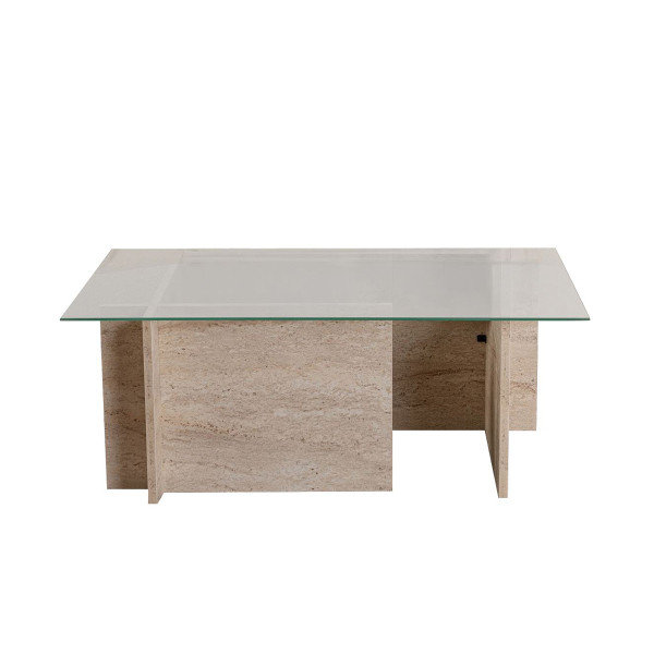 Τραπέζι Σαλονιού (105x65x40) A-G Vetrino 353NRD1102 Travertine