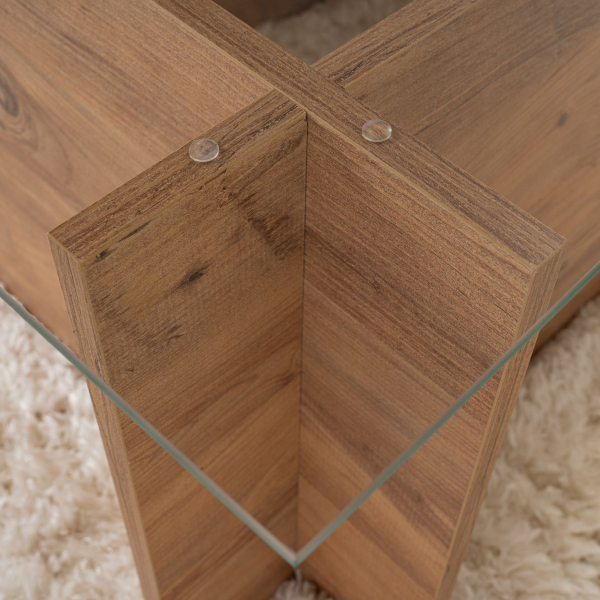 Τραπέζι Σαλονιού (105x65x40) A-G Vetrino 353NRD1106 Atlantic Pine