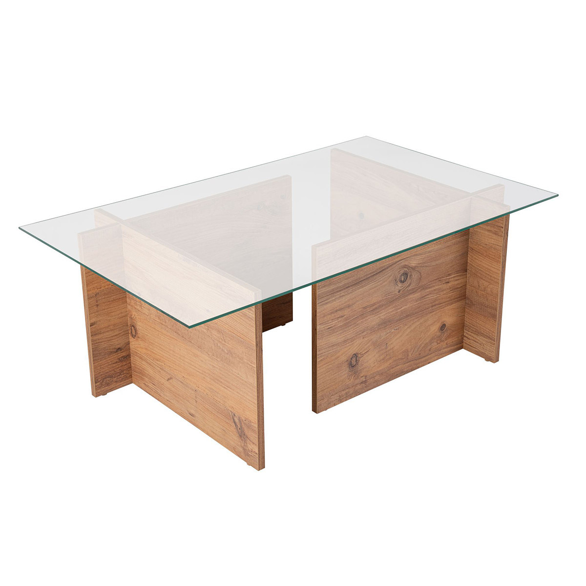 Τραπέζι Σαλονιού (105X65X40) A-G Vetrino 353Nrd1106 Atlantic Pine Home Έπιπλα Τραπεζάκια Spitishop