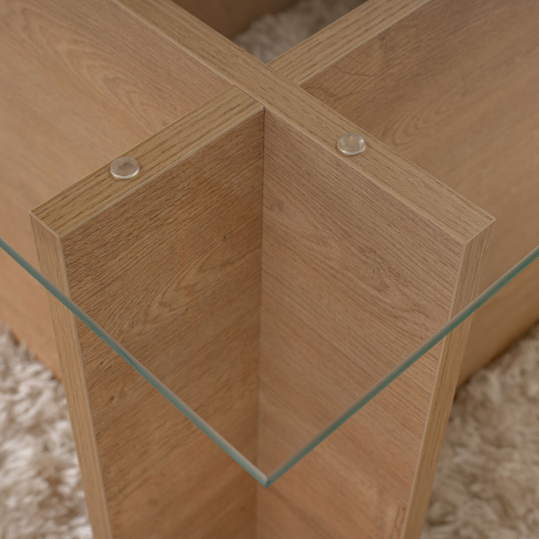 Τραπέζι Σαλονιού (105x65x40) A-G Vetrino 353NRD1109 Honey Oak