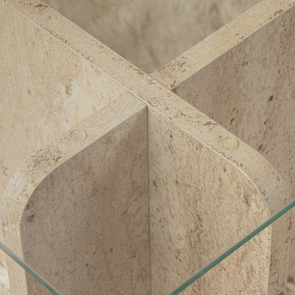 Τραπέζι Σαλονιού (105x65x30) A-G Flavio 353NRD1110 Travertine