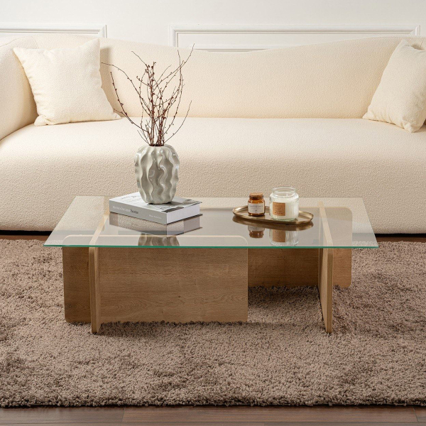 Τραπέζι Σαλονιού (105x65x30) A-G Flavio 353NRD1116 Honey Oak