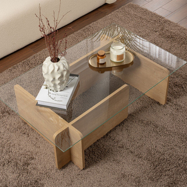 Τραπέζι Σαλονιού (105x65x30) A-G Flavio 353NRD1116 Honey Oak