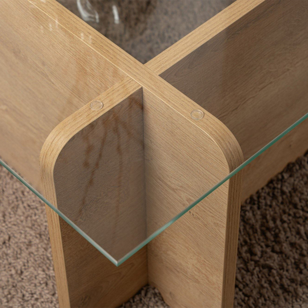 Τραπέζι Σαλονιού (105x65x30) A-G Flavio 353NRD1116 Honey Oak