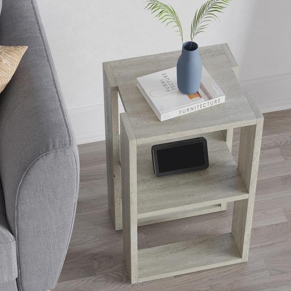Βοηθητικό Τραπεζάκι (30x30x55) A-G Lonie 776HMS3442 Travertine