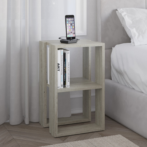 Βοηθητικό Τραπεζάκι (30x30x55) A-G Lonie 776HMS3442 Travertine