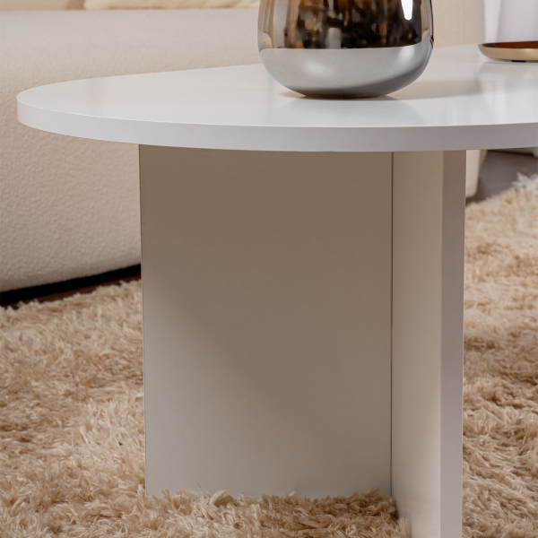 Τραπέζι Σαλονιού (119x60x40) A-G Sable 909NRD1108 White