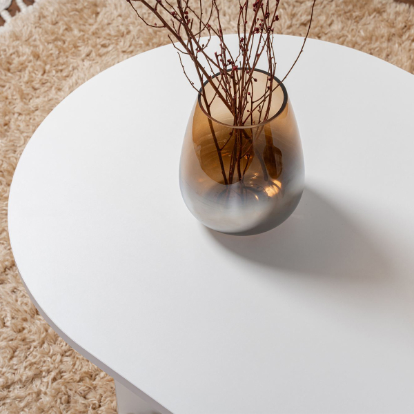 Τραπέζι Σαλονιού (119x60x40) A-G Sable 909NRD1108 White