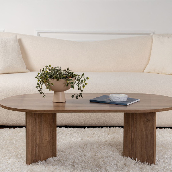 Τραπέζι Σαλονιού (119x60x40) A-G Sable 909NRD1109 Walnut