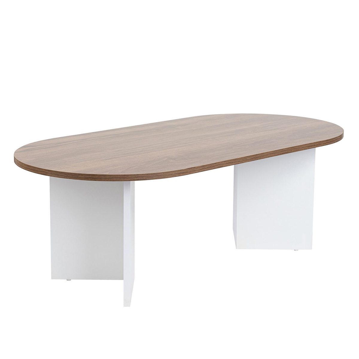 Τραπέζι Σαλονιού (119X60X40) A-G Sable 909Nrd1111 Walnut White Home Έπιπλα Τραπεζάκια Spitishop