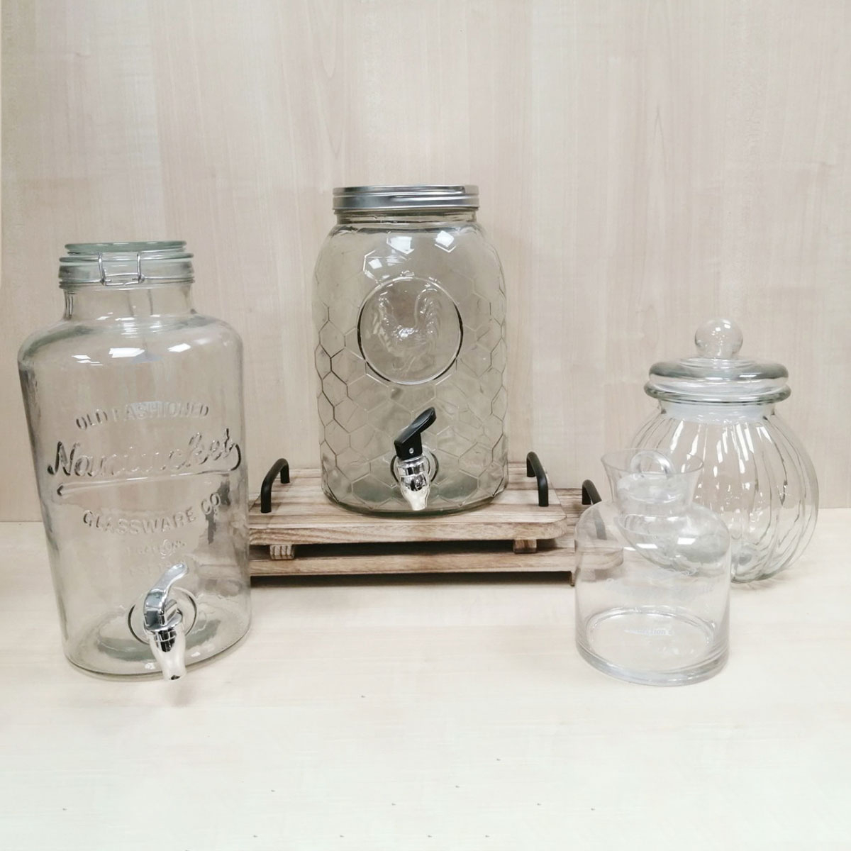 Βάζο Γυάλινο με Βρυσάκι 4Lt Mod 3239 Home Οργάνωση & Αποθήκευση Κουζίνας Βάζα - Δοχεία Αποθήκευσης Spitishop
