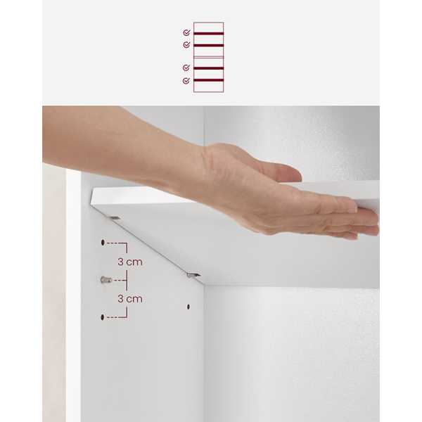 Βιβλιοθήκη Δαπέδου 6 Θέσεων (60x24x160.5) Vasagle LBC166T14