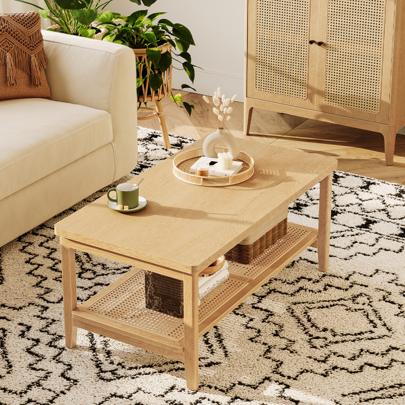 Τραπέζι Σαλονιού Με Ράφι (100x55x45) Vasagle LCT240Y57