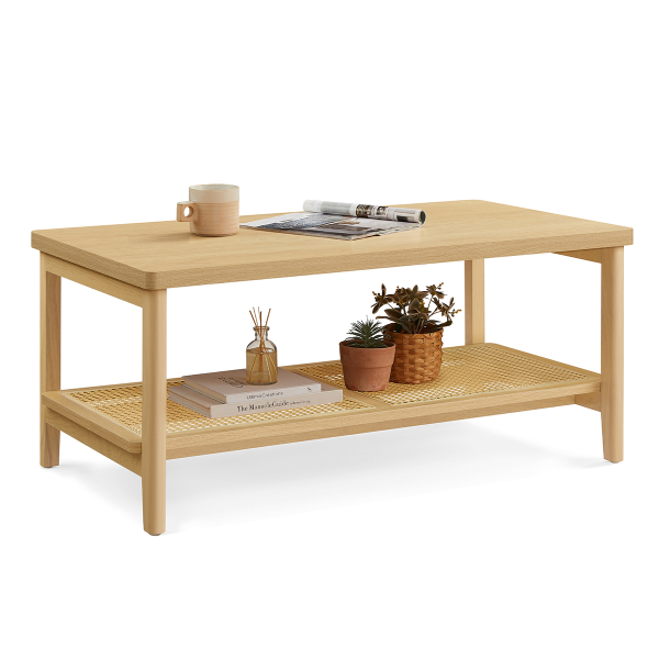 Τραπέζι Σαλονιού Με Ράφι (100x55x45) Vasagle LCT240Y57