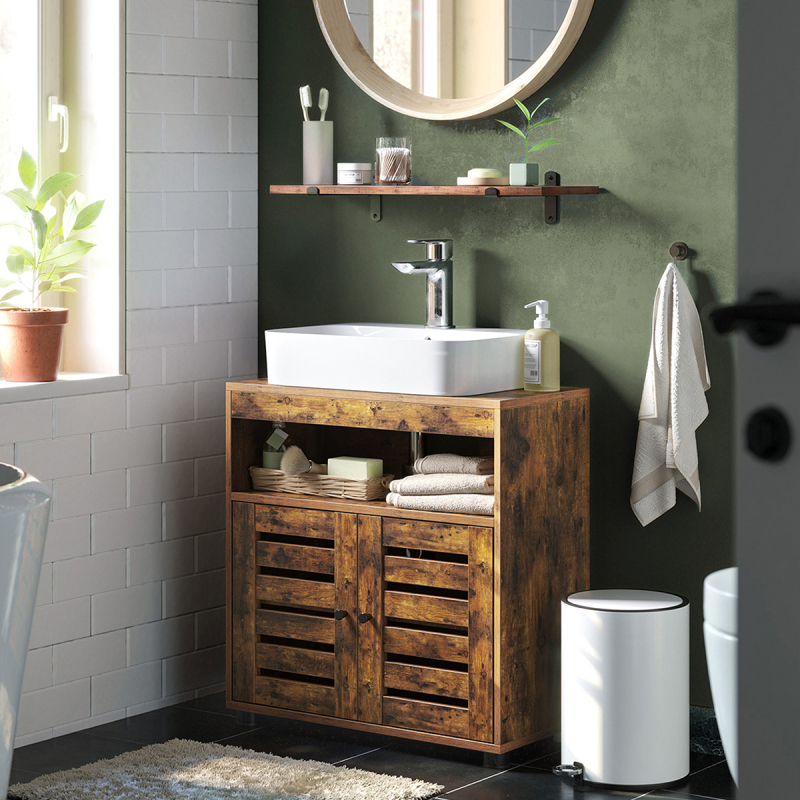 Ντουλάπι Μπάνιου Με Ράφι Για Νιπτήρα (60x30x63) Vasagle BBK04BXV1