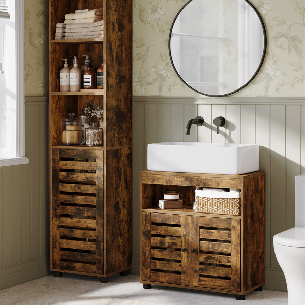 Ντουλάπι Μπάνιου Με Ράφι Για Νιπτήρα (60x30x63) Vasagle BBK04BXV1