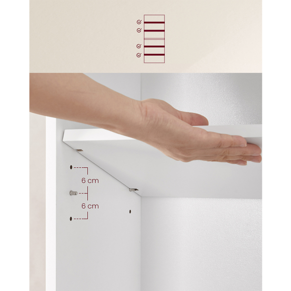 Βιβλιοθήκη Δαπέδου 6 Θέσεων (60x24x178.5) Vasagle LBC169T14