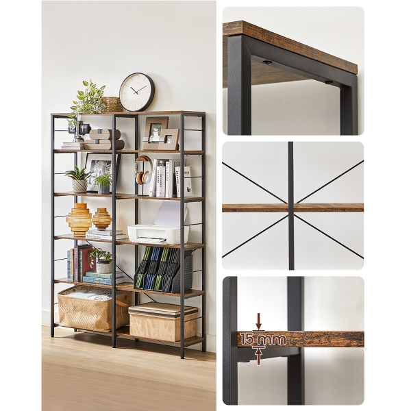 Ραφιέρα Δαπέδου 6 Θέσεων (120x30x172.5) Vasagle LLS114B01V1