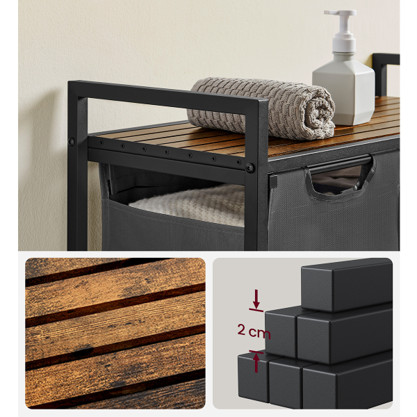 Καλάθια Απλύτων Με Πάγκο (73x33x72) Vasagle BLH201G01