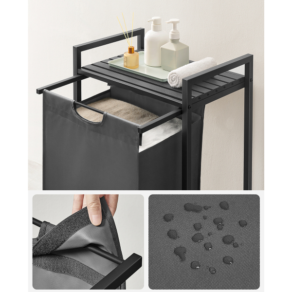 Καλάθι Απλύτων Με Πάγκο (50x33x76) Vasagle BLH101G01