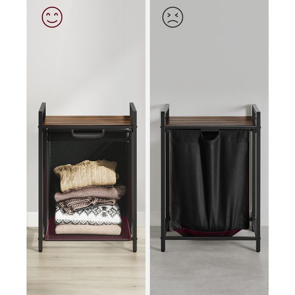 Καλάθι Απλύτων Με Πάγκο (50x33x76) Vasagle BLH101B01