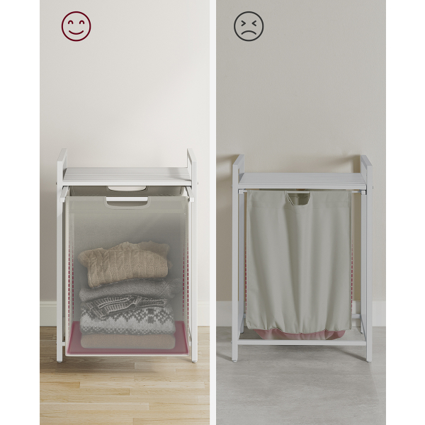 Καλάθι Απλύτων Με Πάγκο (50x33x76) Vasagle BLH101W01