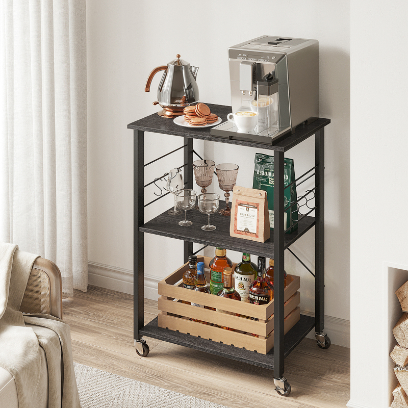 Τρόλεϊ/Ραφιέρα 3 Θέσεων (60x40x84) Vasagle KKS060B42