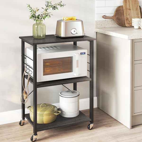 Τρόλεϊ/Ραφιέρα 3 Θέσεων (60x40x84) Vasagle KKS060B42