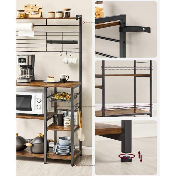 Ραφιέρα Δαπέδου 6 Θέσεων (90x42x167) Vasagle KKS026B01