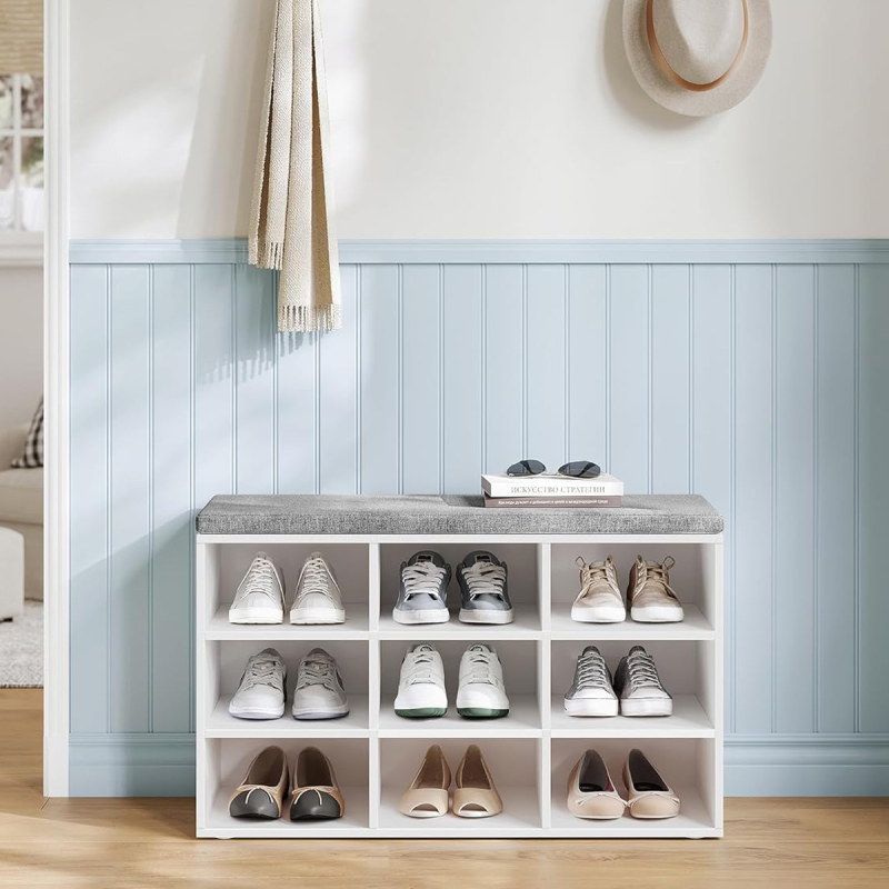 Παγκάκι Εισόδου Με Αποθηκευτικό Χώρο (78.5x30.3x48) Vasagle LHS009W14