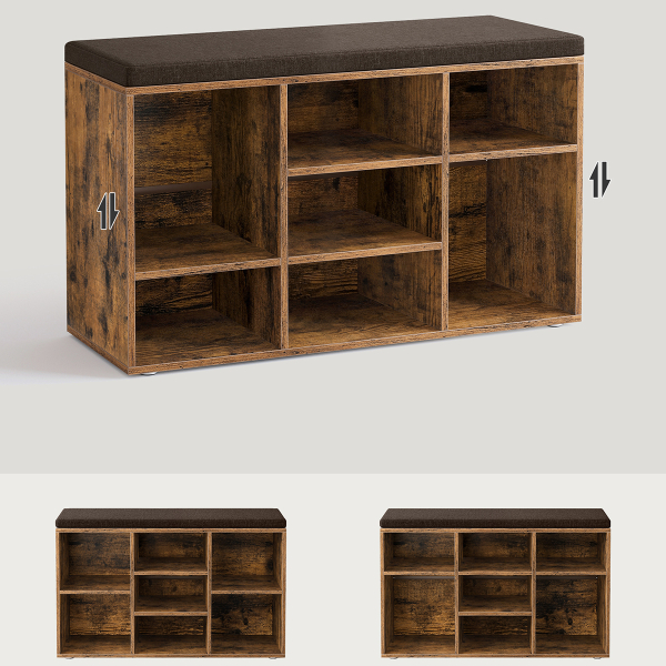 Παγκάκι Εισόδου Με Αποθηκευτικό Χώρο (78.5x30.3x48) Vasagle LHS009B01