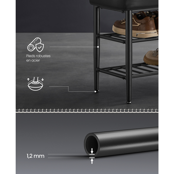 Παγκάκι Εισόδου - Παπουτσοθήκη 6 Θέσεων (80x30x50) Vasagle LSB054B01