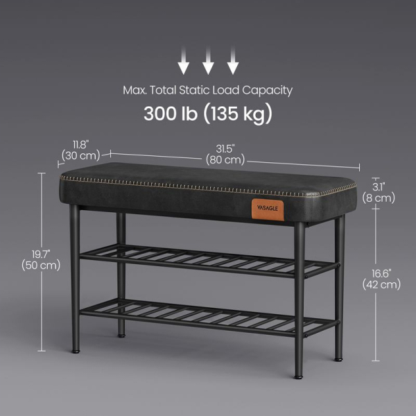 Παγκάκι Εισόδου - Παπουτσοθήκη 6 Θέσεων (80x30x50) Vasagle LSB054B01