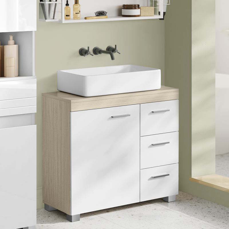 Ντουλάπι Μπάνιου Με Συρτάρια Για Νιπτήρα (70x30x64) Vasagle BBK503K01V1