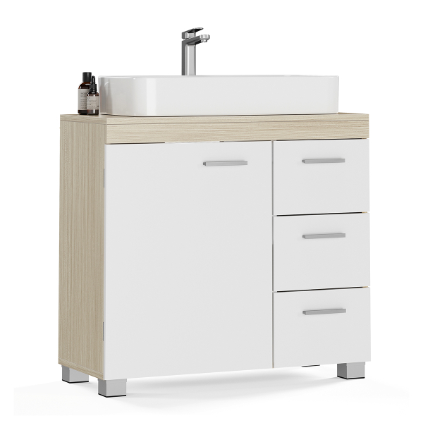 Ντουλάπι Μπάνιου Με Συρτάρια Για Νιπτήρα (70x30x64) Vasagle BBK503K01V1